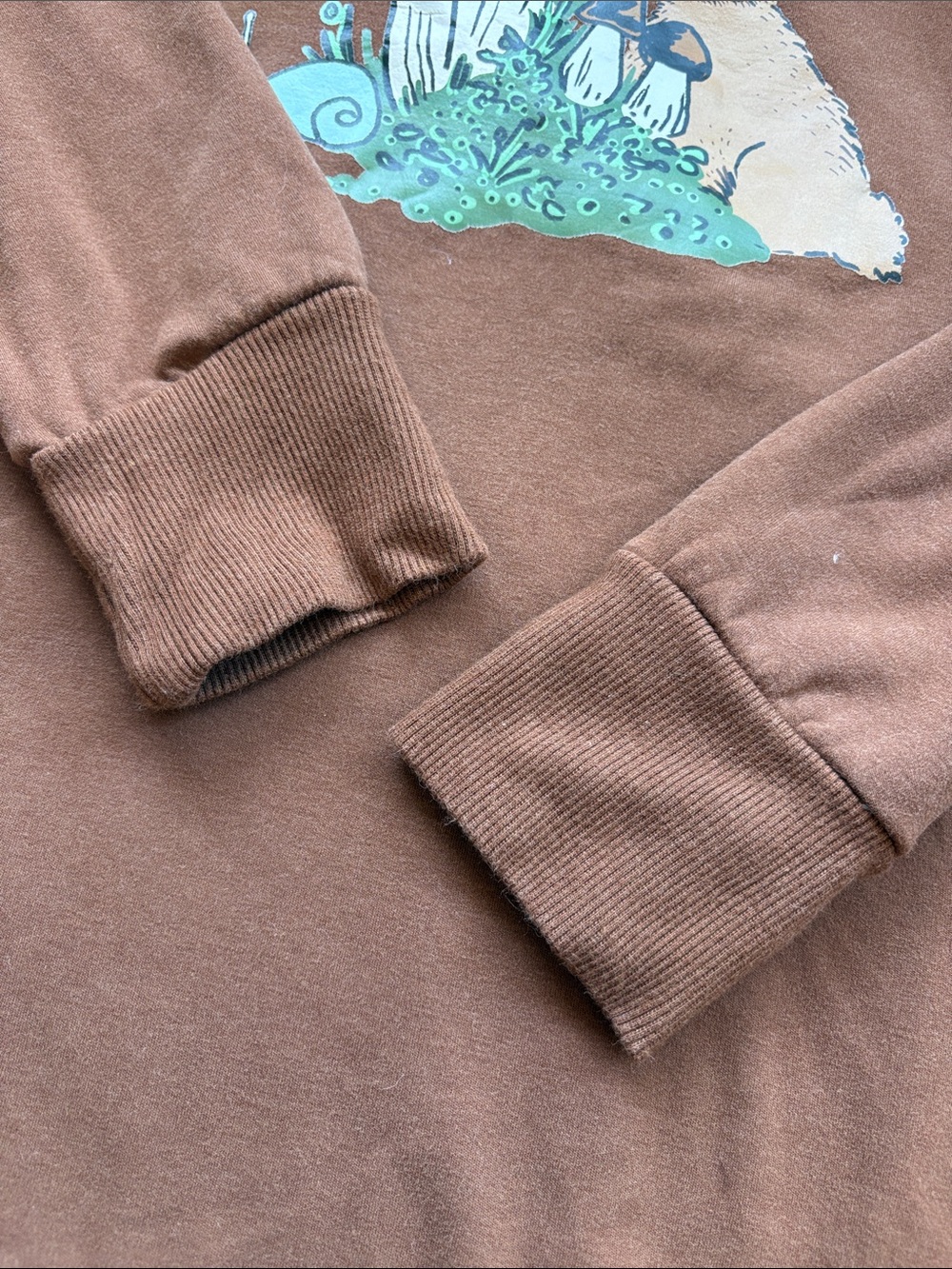 Dwelling/Little & Lively 'Whimsical Rabbit' Brown Crewneck Bamboo Fleece - Picture 5 of 7